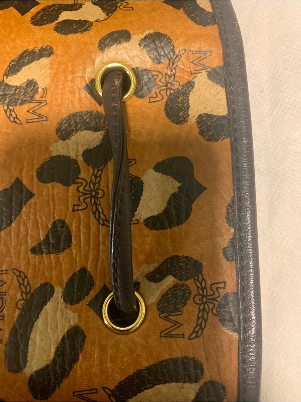 MCM Brown Cognac Leopard  Tote limited Edition EUC - Picture 14 of 16